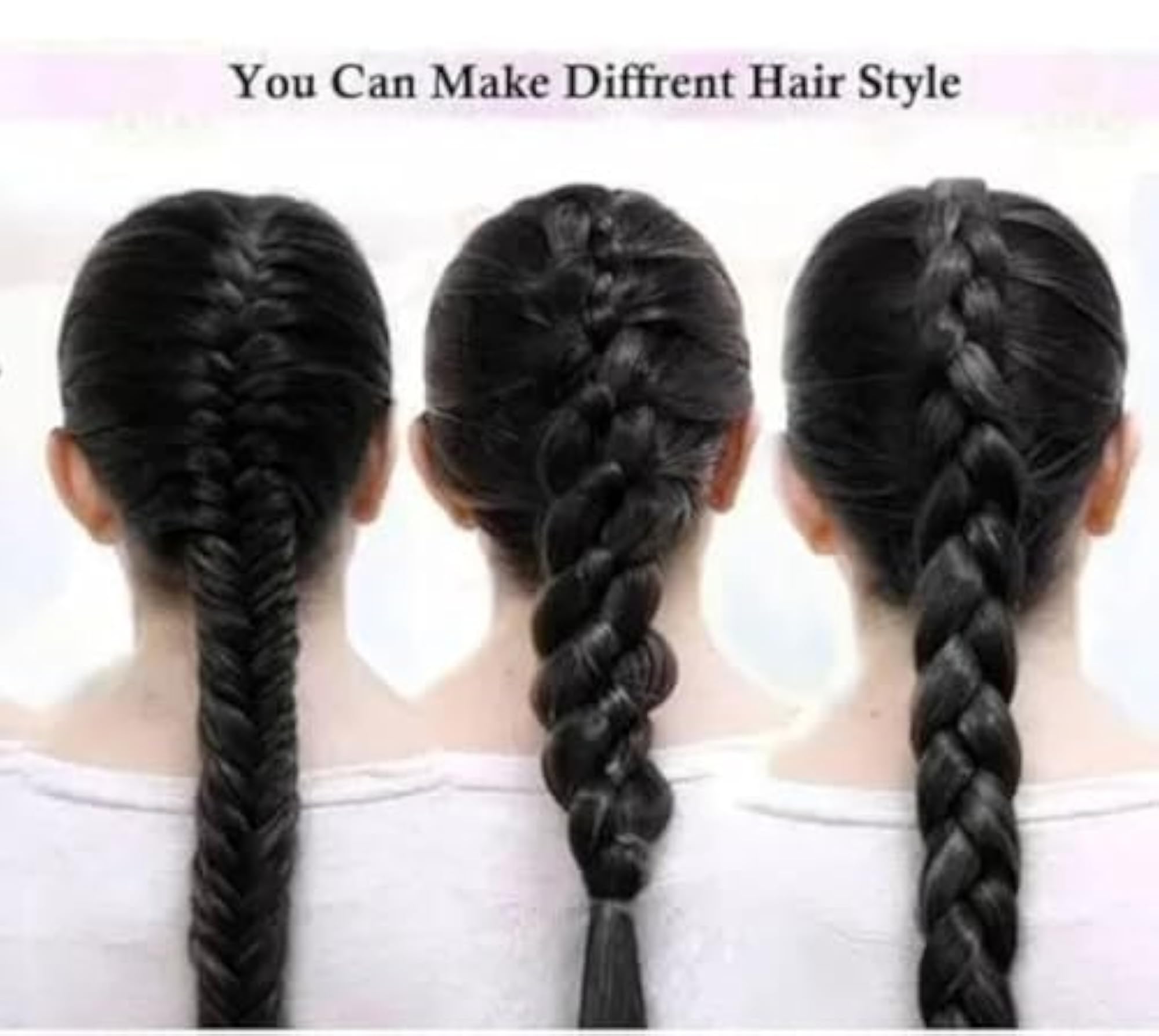 Paranda Choti, Synthetic Extension, Black, 26 Inch Length